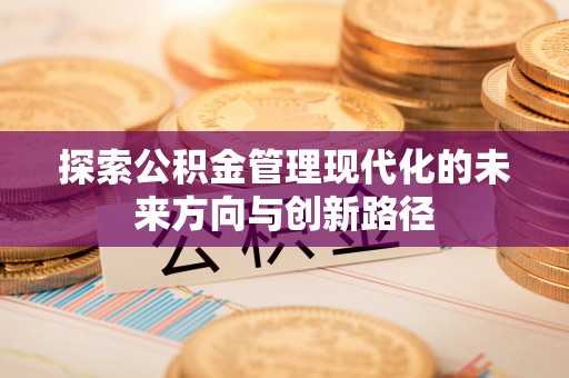 武宁探索公积金管理现代化的未来方向与创新路径