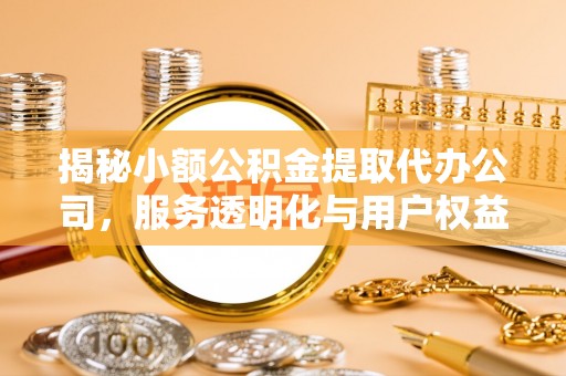 武宁揭秘小额公积金提取代办公司，服务透明化与用户权益保障