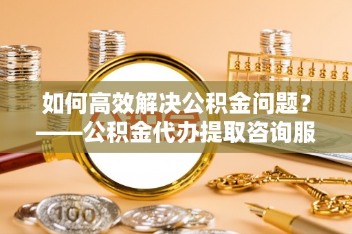 武宁如何高效解决公积金问题？——公积金代办提取咨询服务指南