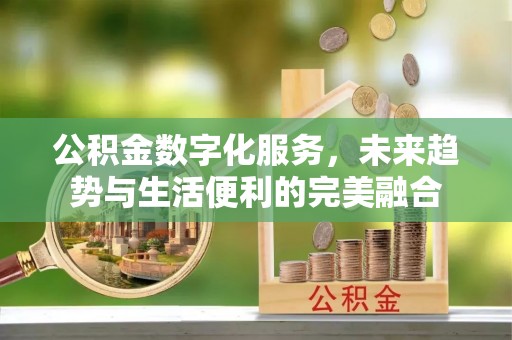 武宁公积金数字化服务，未来趋势与生活便利的完美融合