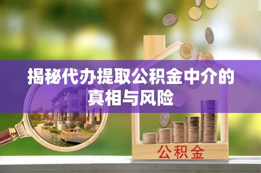 武宁揭秘代办提取公积金中介的真相与风险