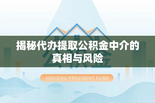 武宁揭秘代办提取公积金中介的真相与风险
