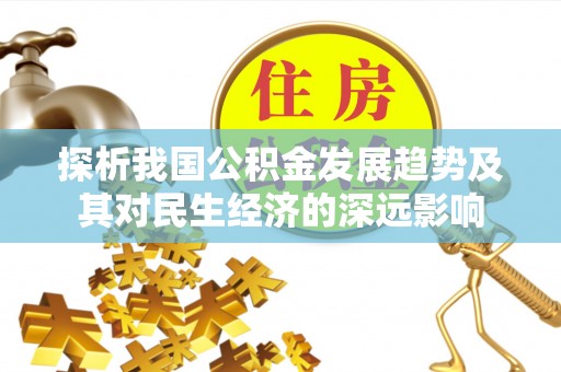 武宁探析我国公积金发展趋势及其对民生经济的深远影响