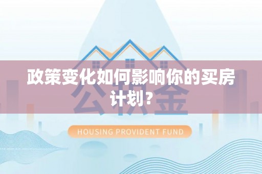 武宁政策变化如何影响你的买房计划？