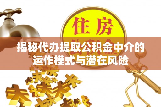 武宁揭秘代办提取公积金中介的运作模式与潜在风险