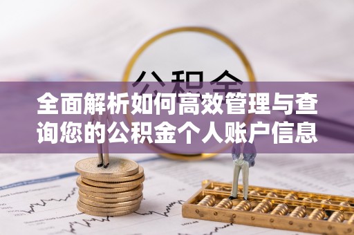 武宁全面解析如何高效管理与查询您的公积金个人账户信息