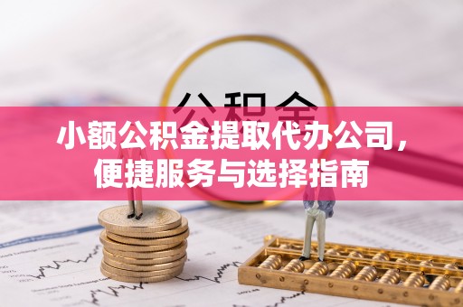 武宁小额公积金提取代办公司，便捷服务与选择指南