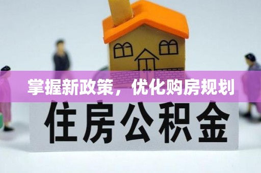 武宁掌握新政策，优化购房规划