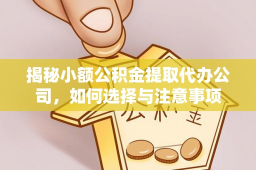 武宁揭秘小额公积金提取代办公司，如何选择与注意事项