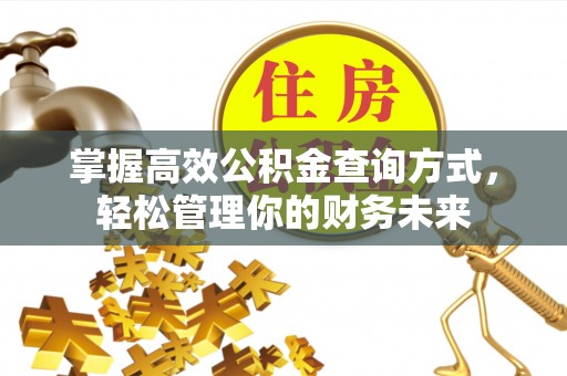 武宁掌握高效公积金查询方式，轻松管理你的财务未来