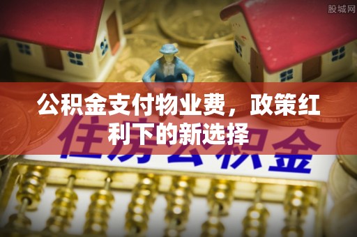 武宁公积金支付物业费，政策红利下的新选择