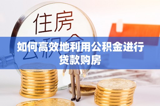 武宁如何高效地利用公积金进行贷款购房