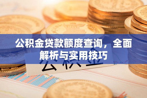 武宁公积金贷款额度查询，全面解析与实用技巧