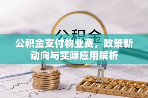 武宁公积金支付物业费，政策新动向与实际应用解析